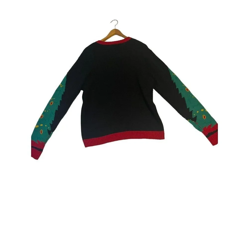 VELOCIRAPTOR Dino PRESENTS Ugly CHRISTMAS SWEATER Mens SIZE L Used